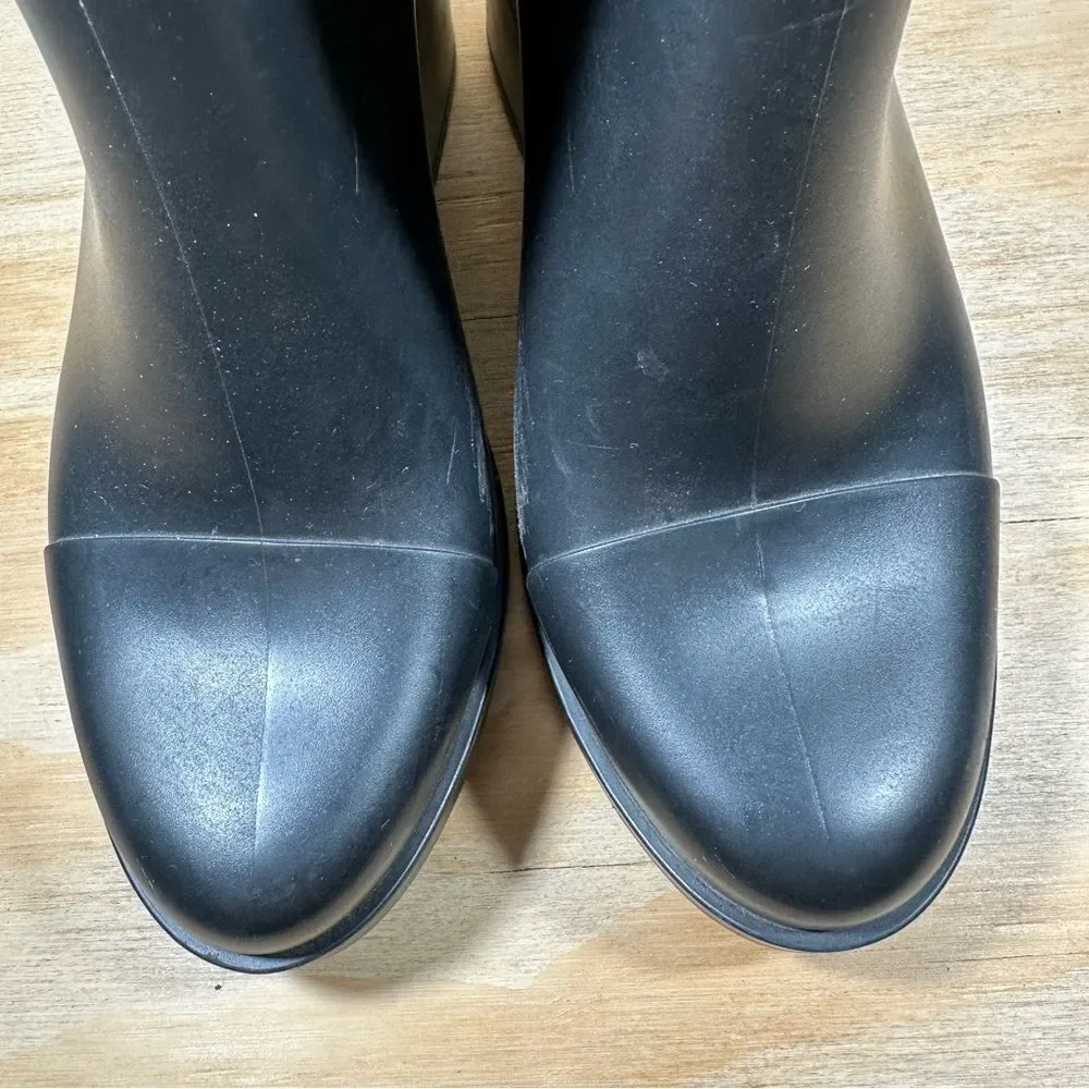 Melissa Black Rubber Rain Boots Women’s Size 8